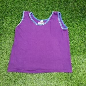 Vintage 80s Champion Blank Tank-Top Women Large 22x24 Purple